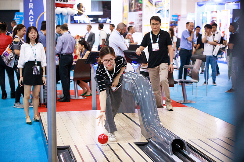 Bowling at IAAPA Expo Asia