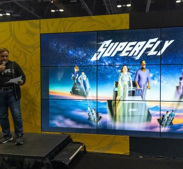 L'attraction SuperFly dévoilée par Triotech à l'IAAPA Expo 2023
