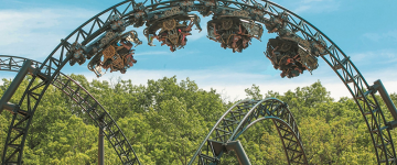 Guests enjoy Silver Dollar City's newest coaster, Time Traveler, when the park reopened for 2021 