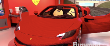 Leg0 Ferrari constrói e corre na Legoland Florida