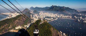 Vues spectaculaires sur Rio de Janeiro depuis Bondinho Pão de Açúcar