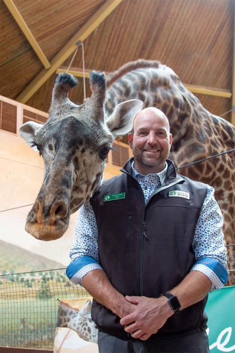 Dolf De Jong e la giraffa