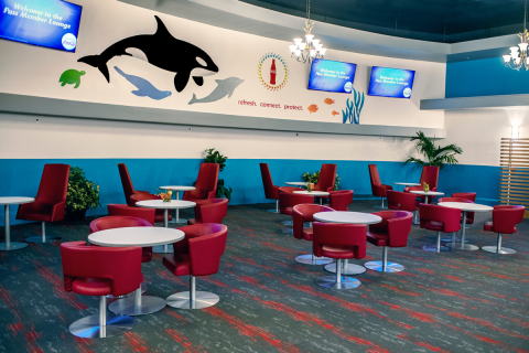 Salón para miembros de SeaWorld Orlando Pass