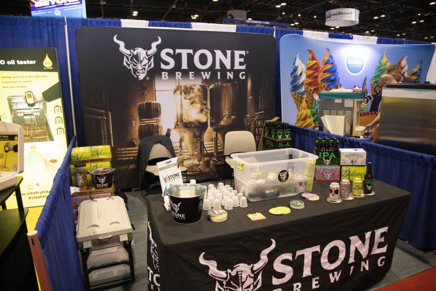 The Stone Brewing booth.