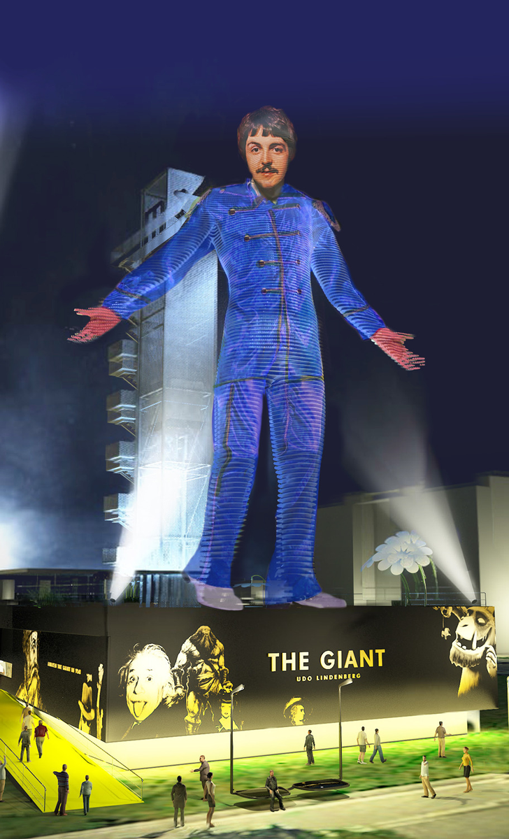 Ologramma gigante di Paul McCartney dei Beatles