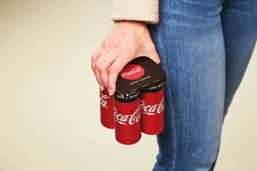femme, porter, coca cola