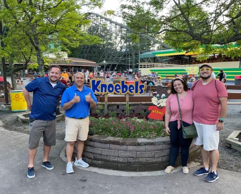Sean Bonner at Knoebels with group of friends