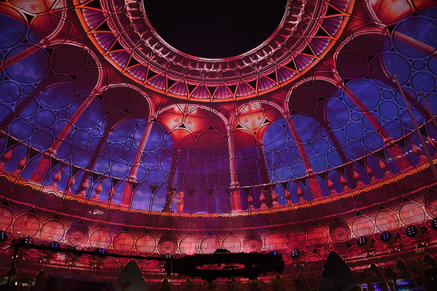 Interior de una cúpula en Expo2020