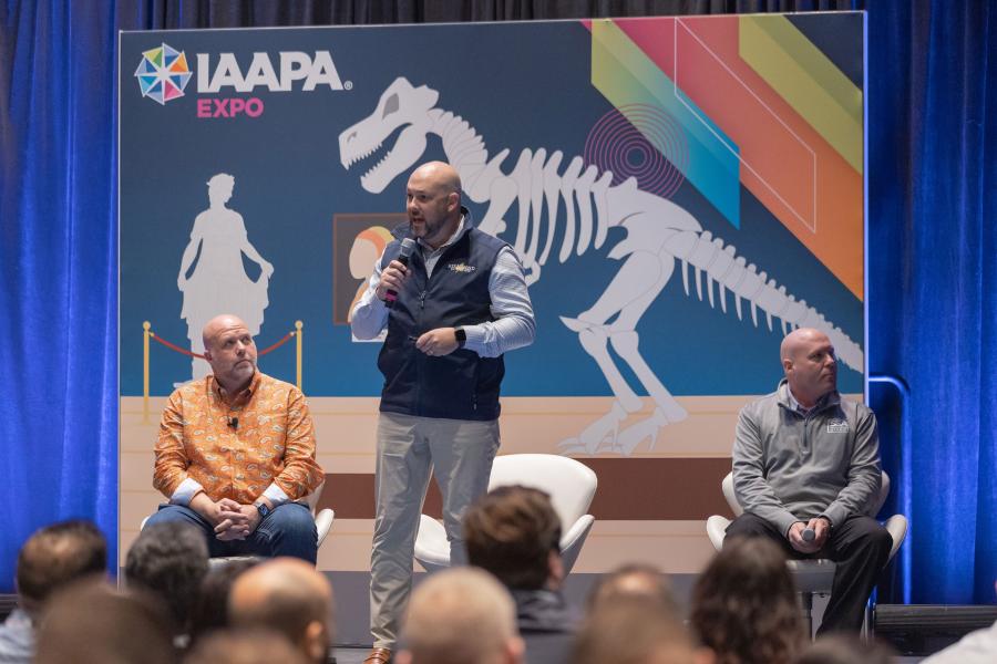 Up-close portrait of speakers from the Food & Beverage Case Studies 2023 EDUSession held at IAAPA Expo 2023