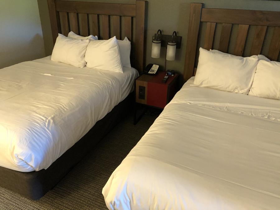 Beds with minimal soft items at Great Wolf Lodge