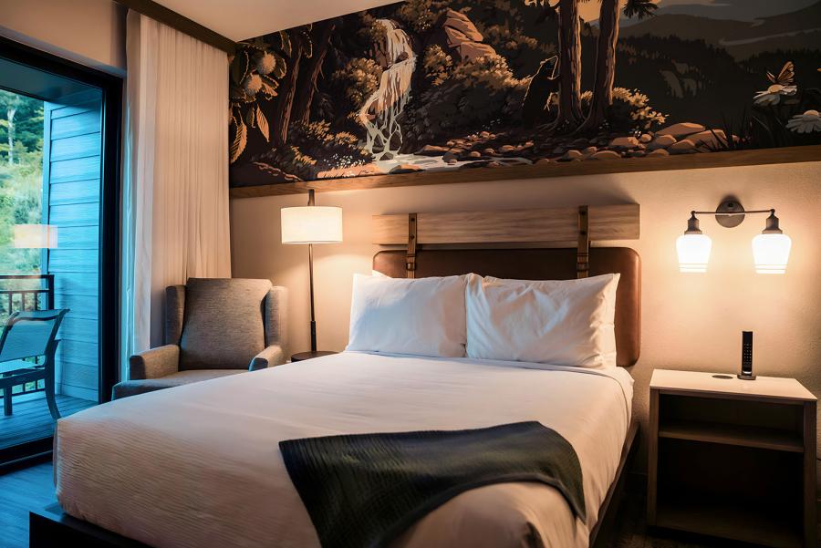 Immagine promozionale della camera degli ospiti dell'hotel all'interno dell'HeartSong Lodge and Resort di Dollywood