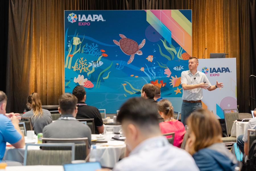 David Gray shares an engaging session during IAAPA Institute for Attractions Professionals seminar at IAAPA Expo 2023