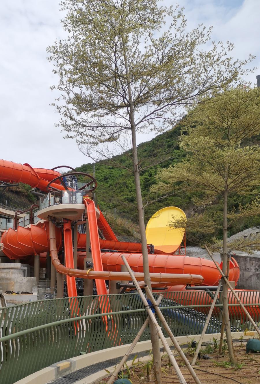 Lascia cadere gli scivoli all'Ocean Park di Hong Kong Water Park, WaterWorld