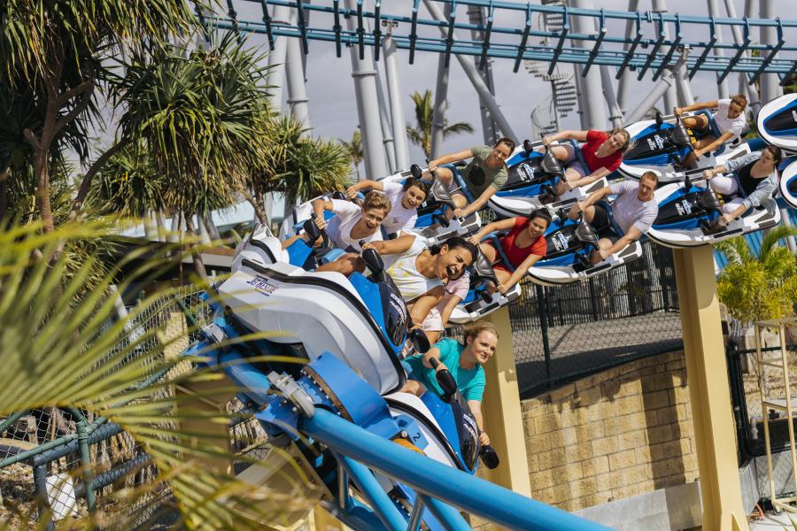 picture of a group of people in a roller coaster