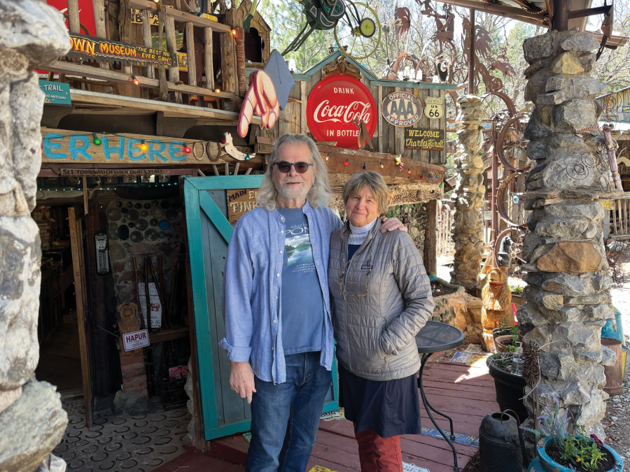 Carla Ward shares her late husband’s collection at Tinkertown with Tim O’Brien.