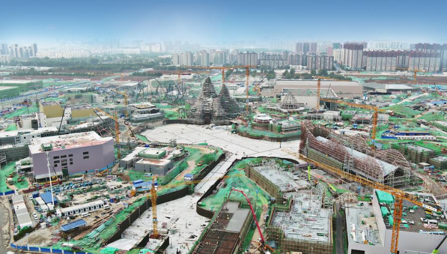 imagen de construcción del Universal Beijing Resort