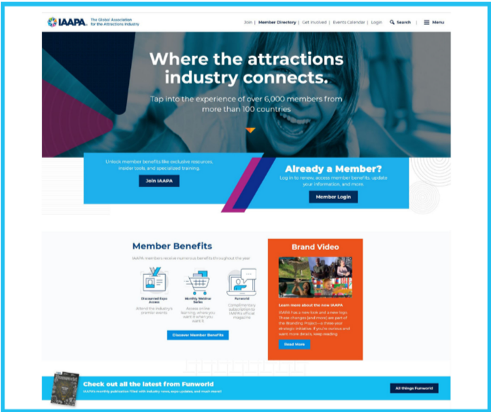 Capture d'écran du site Web de l'IAAPA