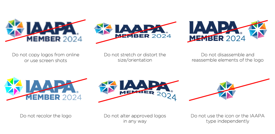 Exemplo de uso do logotipo IAAPA