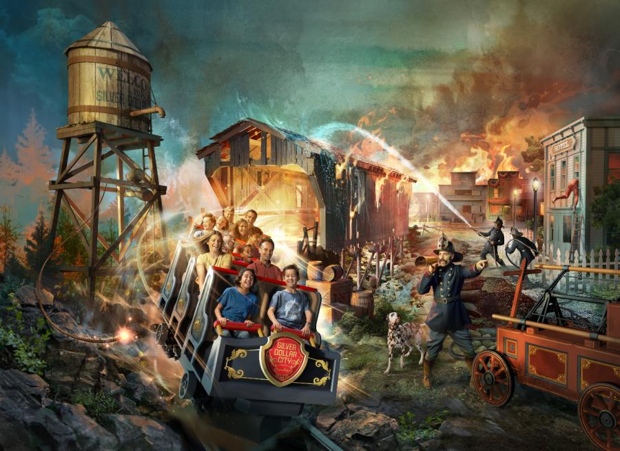 Silver Dollar City's Fire in the Hole rendering