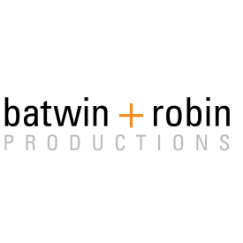 Logotipo de Batwin + Robin Productions apilado