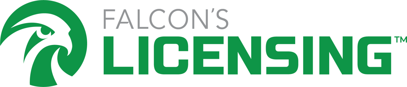 Logotipo de licenciamento da Falcon