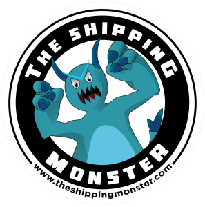 El logotipo del monstruo del envío