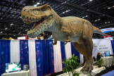 T. Rex Animatronic au stand de Dino Don Inc.