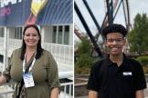 Photo grid of two IAAPA Foundation scholarship recipients for 2023-2024 academic year