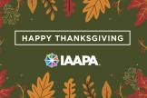 Feliz Dia de Ação de Graças do cartão IAAPA