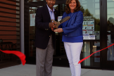 Owners Julien Patterson and Terri Wesselman at Grand Opening, Compass Entertainment Complex