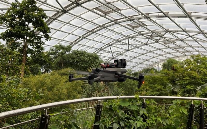 Drone conducts DNA sampling in Masoala rainforest in Zoo Zurich